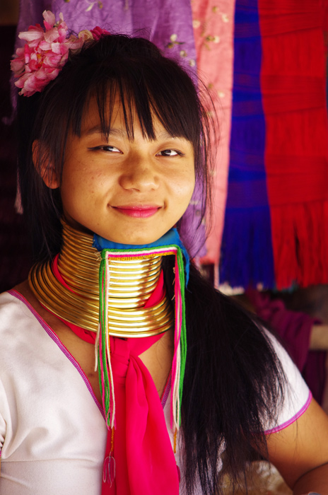 tribu des femmes girafe Thailande été 2013